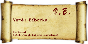 Veréb Bíborka névjegykártya